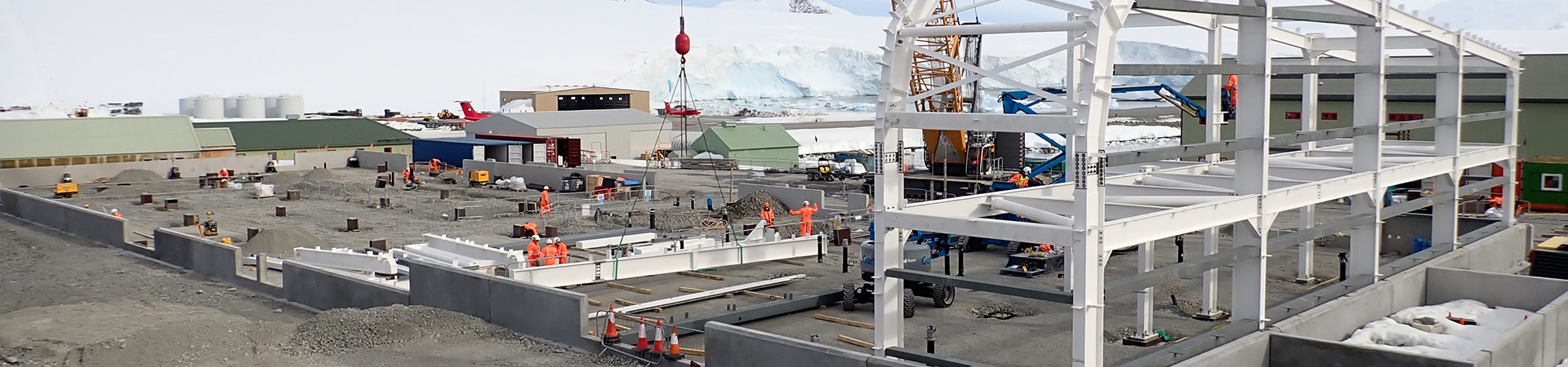 steelwork project in the Antarctic